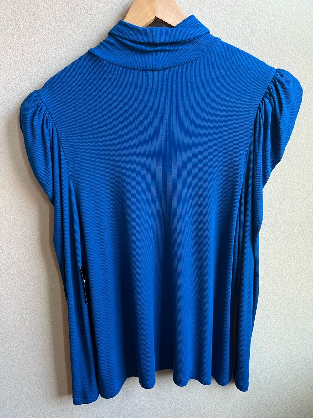 Puff-Shoulder Ribbed Turtleneck in blue by I.N.C. International Concepts NWT - Picture 5 of 9